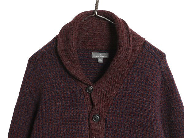 エルエルビーン シグネチャー ショールカラー バースアイ ニット カーディガン メンズ XL ウール セーター ノルディック 総柄 大きいサイズ