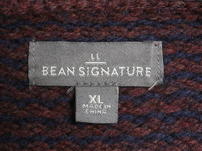 エルエルビーン シグネチャー ショールカラー バースアイ ニット カーディガン メンズ XL ウール セーター ノルディック 総柄 大きいサイズ