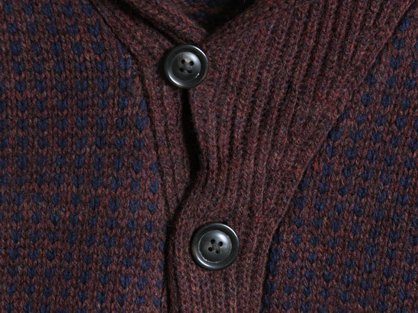 エルエルビーン シグネチャー ショールカラー バースアイ ニット カーディガン メンズ XL ウール セーター ノルディック 総柄 大きいサイズ