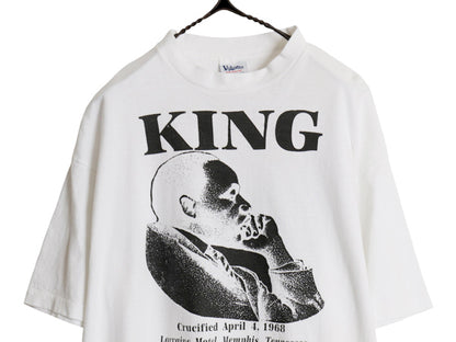 90s USA製 ★ キング牧師 イラスト プリント Tシャツ メンズ XL / 古着 オールド アート グラフィック 偉人 シングルステッチ 大きいサイズ