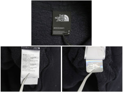 US企画 ノースフェイス プリント スウェット フード パーカー メンズ M / 裏起毛 プルオーバー トレーナー ベア イラスト グラフィック 紺