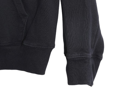 US企画 ノースフェイス プリント スウェット フード パーカー メンズ M / 裏起毛 プルオーバー トレーナー ベア イラスト グラフィック 紺