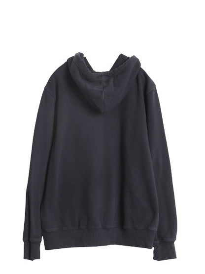 US企画 ノースフェイス プリント スウェット フード パーカー メンズ M / 裏起毛 プルオーバー トレーナー ベア イラスト グラフィック 紺