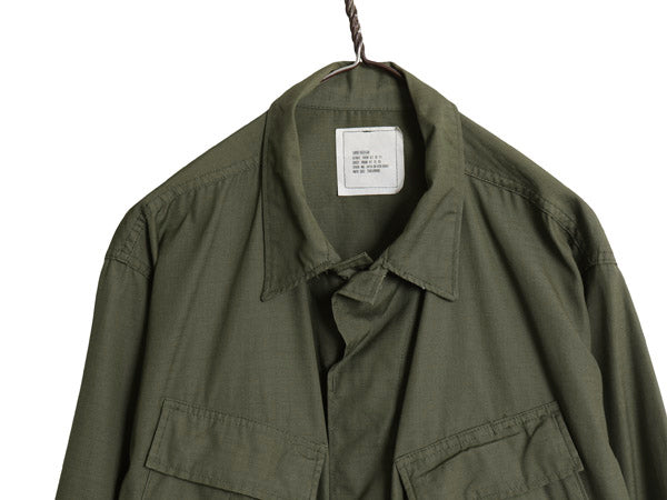 デッドストック 80s 民間 US ARMY ホットウェザー ジャケット LARGE REGULAR ヴィンテージ 87年製 ジャングル ファティーグ リップストップ