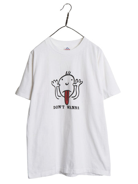 90s ジョーク イラスト プリント Tシャツ メンズ L / オールド キャラクター アート ヘビーウェイト コットン カットソー シングルステッチ