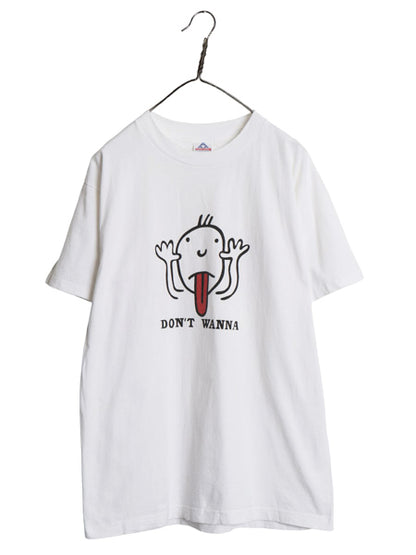 90s ジョーク イラスト プリント Tシャツ メンズ L / オールド キャラクター アート ヘビーウェイト コットン カットソー シングルステッチ