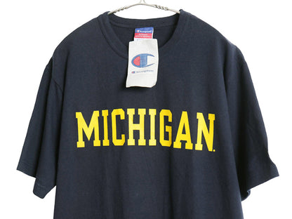 デッドストック 00s チャンピオン カレッジ プリント 半袖 Tシャツ メンズ M / オールド ヘビーウェイト コットン カットソー クルーネック
