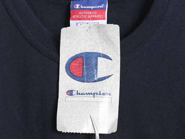 デッドストック 00s チャンピオン カレッジ プリント 半袖 Tシャツ メンズ M / オールド ヘビーウェイト コットン カットソー クルーネック