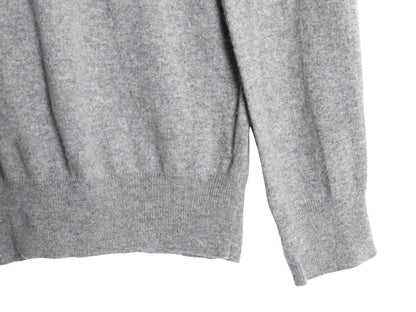 ポロ ラルフローレン ハーフジップ ニット セーター メンズ XL 小さめ L 程/ メリノ ウール ハイネック リブ編み ワンポイント ポニー 灰