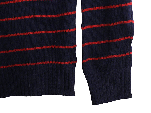 パタゴニア ラム ウール ボーダー ニット セーター メンズ M / 14年製 Vネック長袖ニット シンプル ゆったり リブ編み ツートン アウトドア