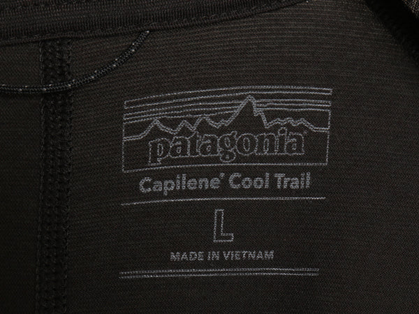 パタゴニア ヘンリーネック キャプリーン 半袖 Tシャツ メンズ L / 24年製 アウトドア ストレッチ アンダーシャツ カットソー インナー 黒