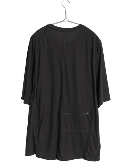 パタゴニア ヘンリーネック キャプリーン 半袖 Tシャツ メンズ L / 24年製 アウトドア ストレッチ アンダーシャツ カットソー インナー 黒