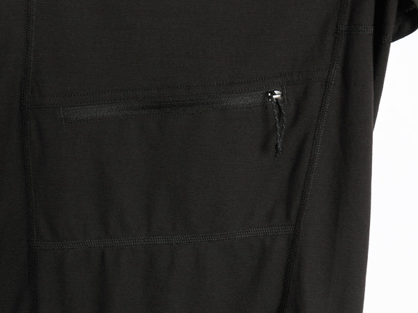 パタゴニア ヘンリーネック キャプリーン 半袖 Tシャツ メンズ L / 24年製 アウトドア ストレッチ アンダーシャツ カットソー インナー 黒