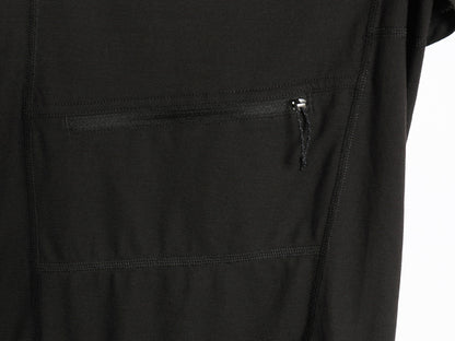 パタゴニア ヘンリーネック キャプリーン 半袖 Tシャツ メンズ L / 24年製 アウトドア ストレッチ アンダーシャツ カットソー インナー 黒