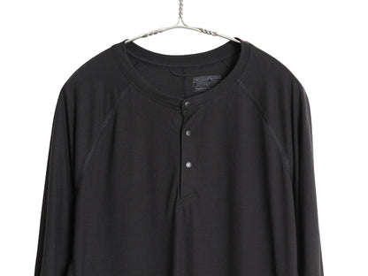 パタゴニア ヘンリーネック キャプリーン 半袖 Tシャツ メンズ L / 24年製 アウトドア ストレッチ アンダーシャツ カットソー インナー 黒