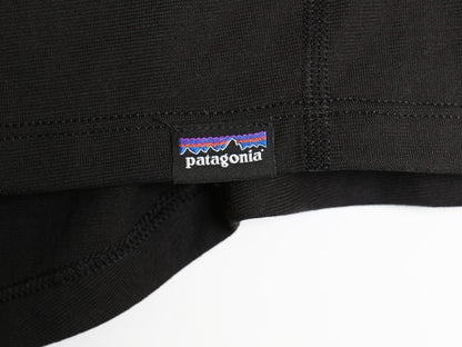 パタゴニア ヘンリーネック キャプリーン 半袖 Tシャツ メンズ L / 24年製 アウトドア ストレッチ アンダーシャツ カットソー インナー 黒