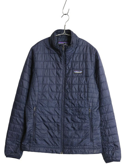 パタゴニア ナノ パフ ジャケット レディース S / 18年製 アウトドア 中綿 ナイロン キルティング フルジップ パッカブル ブルゾン 紺 軽量