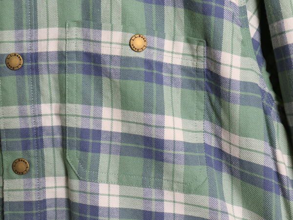 エルエルビーン チェック フランネル シャツ ジャケット メンズ M 古着 TRADITIONAL FIT ストレッチ ライナー付き ネルシャツ ワンポイント