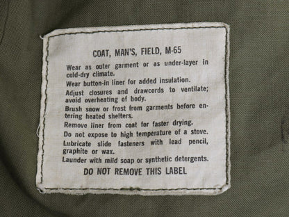 60s 米軍実物 US ARMY M-65 フィールド ジャケット SMALL REGULAR / 67年製 ヴィンテージ ミリタリー 軍物 2nd アルミ 中綿 ライナー付き