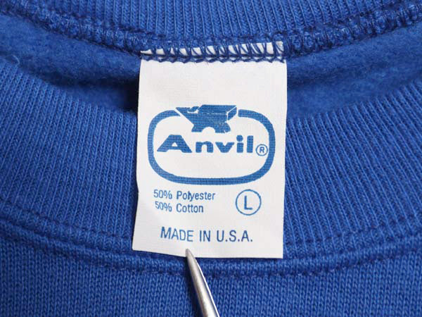 デッドストック 80s USA製 アンビル 無地 スウェット メンズ レディース L / ヴィンテージ トレーナー 裏起毛 ブランク トップス シンプル