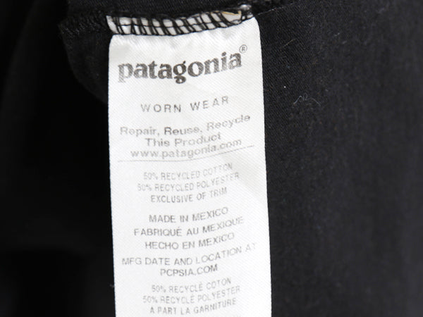 パタゴニア 両面 プリント 半袖 Tシャツ メンズ M / 19年製 アウトドア P6 ボックスロゴ バックプリント クルーネック カットソー ブラック