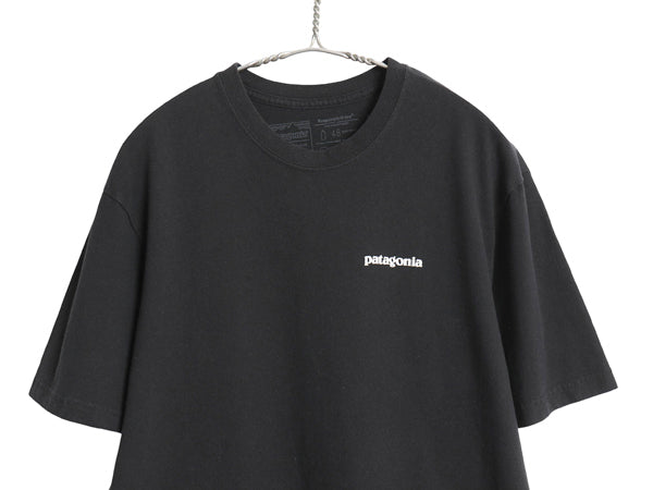 パタゴニア 両面 プリント 半袖 Tシャツ メンズ M / 19年製 アウトドア P6 ボックスロゴ バックプリント クルーネック カットソー ブラック