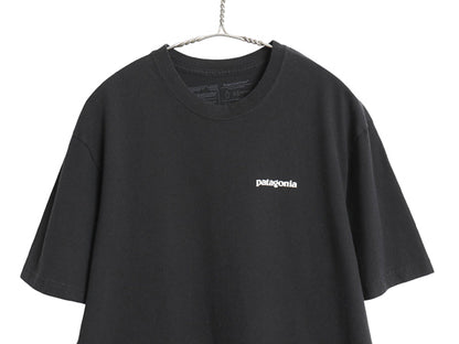 パタゴニア 両面 プリント 半袖 Tシャツ メンズ M / 19年製 アウトドア P6 ボックスロゴ バックプリント クルーネック カットソー ブラック