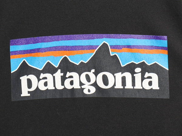 パタゴニア 両面 プリント 半袖 Tシャツ メンズ M / 19年製 アウトドア P6 ボックスロゴ バックプリント クルーネック カットソー ブラック