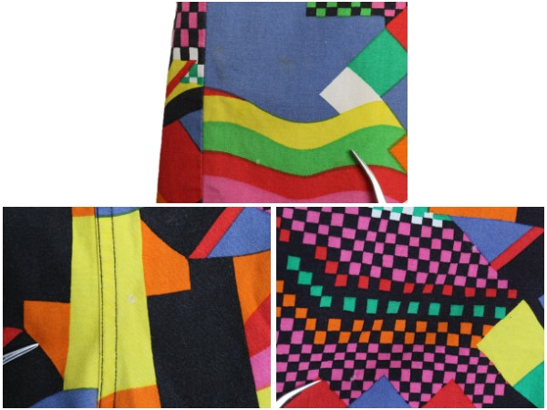80s ジャムズ 総柄 コットン ショートパンツ メンズ L / 古着 ヴィンテージ ショーツ 短パン 海パン 水陸両用 スイム サーフ マルチカラー