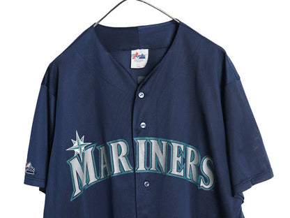 USA製 マリナーズ ベースボール シャツ メンズ XXL / MLB オフィシャル マジェスティック 大リーグ ユニフォーム 重ね着 野球 大きいサイズ