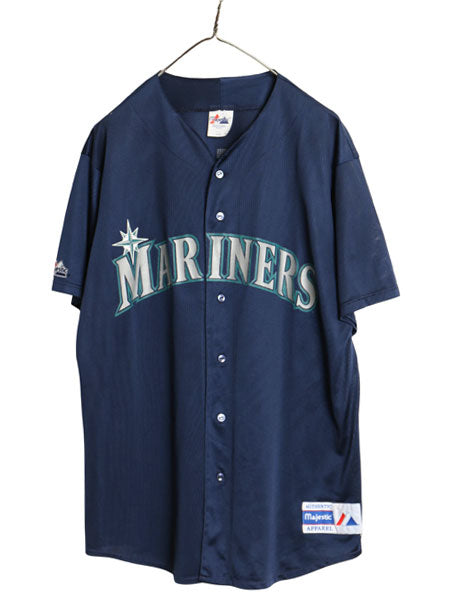 USA製 マリナーズ ベースボール シャツ メンズ XXL / MLB オフィシャル マジェスティック 大リーグ ユニフォーム 重ね着 野球 大きいサイズ