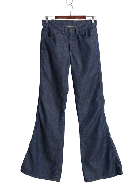 70s USA製 リーバイス フレア デニム パンツ 実寸 29 34 ヴィンテージ ブーツカット ベルボトム ジーンズ ジーパン 濃紺 42 TALON ボトムス