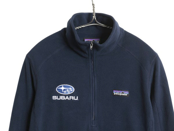 パタゴニア マイクロD ハーフジップ フリース プルオーバー メンズ M / 17年製 アウトドア ロンT 長袖 Tシャツ ハイネック 企業物 ネイビー