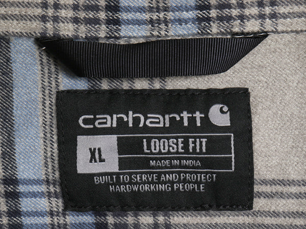 US企画 カーハート 長袖 ヘビー フランネル シャツ メンズ XL チェック LOOSE FIT ネルシャツ コットン ワーク 大きいサイズ マルチカラー