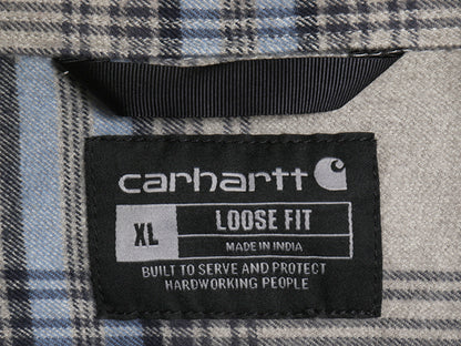 US企画 カーハート 長袖 ヘビー フランネル シャツ メンズ XL チェック LOOSE FIT ネルシャツ コットン ワーク 大きいサイズ マルチカラー