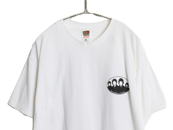 00s ストロベリー フィード イラスト プリント Tシャツ メンズ XL オールド ビートルズ ロック バンド アート ヘビーウェイト 大きいサイズ