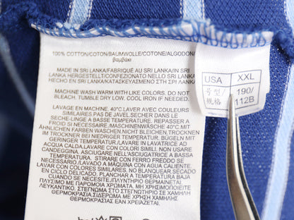 ブルックスブラザーズ ボーダー 鹿の子 半袖 ポロシャツ メンズ XXL 古着 半袖シャツ コットン カットソー スリム フィット 大きいサイズ