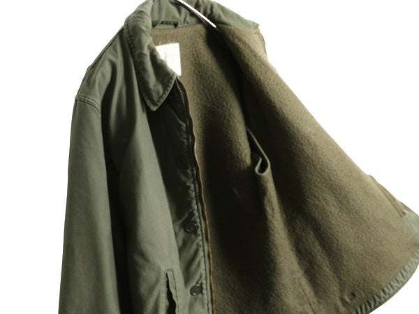 80s 米軍実物 USN ネイビー A-2 デッキ ジャケット メンズ L / 80年製 ヴィンテージ NAVY ミリタリー 軍物 裏ボア ライナー付き ブルゾン