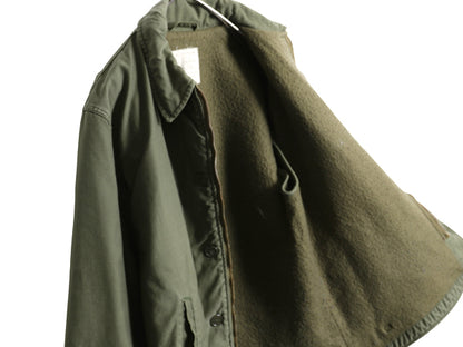 80s 米軍実物 USN ネイビー A-2 デッキ ジャケット メンズ L / 80年製 ヴィンテージ NAVY ミリタリー 軍物 裏ボア ライナー付き ブルゾン