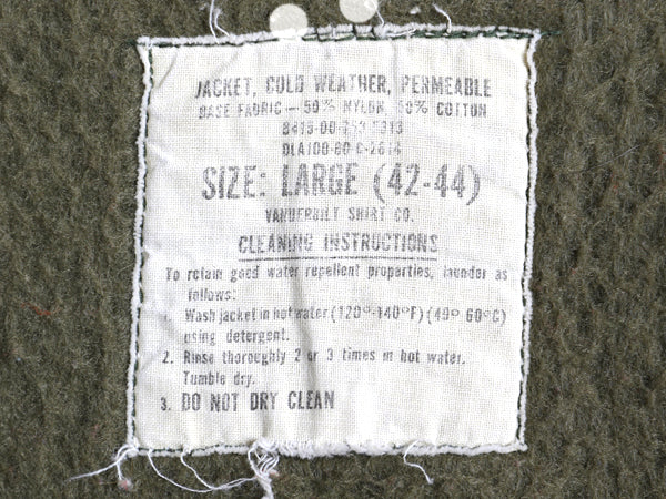 80s 米軍実物 USN ネイビー A-2 デッキ ジャケット メンズ L / 80年製 ヴィンテージ NAVY ミリタリー 軍物 裏ボア ライナー付き ブルゾン