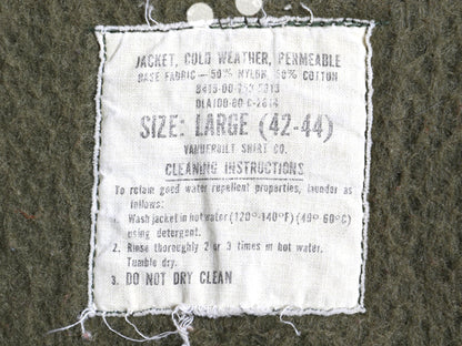 80s 米軍実物 USN ネイビー A-2 デッキ ジャケット メンズ L / 80年製 ヴィンテージ NAVY ミリタリー 軍物 裏ボア ライナー付き ブルゾン