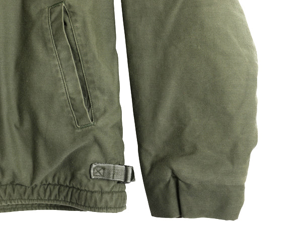 80s 米軍実物 USN ネイビー A-2 デッキ ジャケット メンズ L / 80年製 ヴィンテージ NAVY ミリタリー 軍物 裏ボア ライナー付き ブルゾン