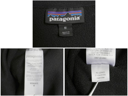 パタゴニア マイクロD ハーフジップ フリース プルオーバー レディース M 古着 15年製 ロンT 長袖 Tシャツ ハイネック アウトドア ブラック
