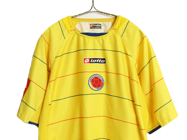 00s ロット コロンビア 代表 サッカー ユニフォーム メンズ S オールド 正規品 04 05 06 モデル オフィシャル 当時物 ゲームシャツ Tシャツ