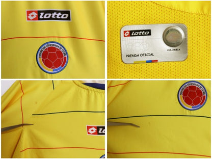 00s ロット コロンビア 代表 サッカー ユニフォーム メンズ S オールド 正規品 04 05 06 モデル オフィシャル 当時物 ゲームシャツ Tシャツ