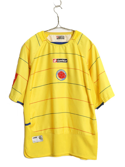 00s ロット コロンビア 代表 サッカー ユニフォーム メンズ S オールド 正規品 04 05 06 モデル オフィシャル 当時物 ゲームシャツ Tシャツ