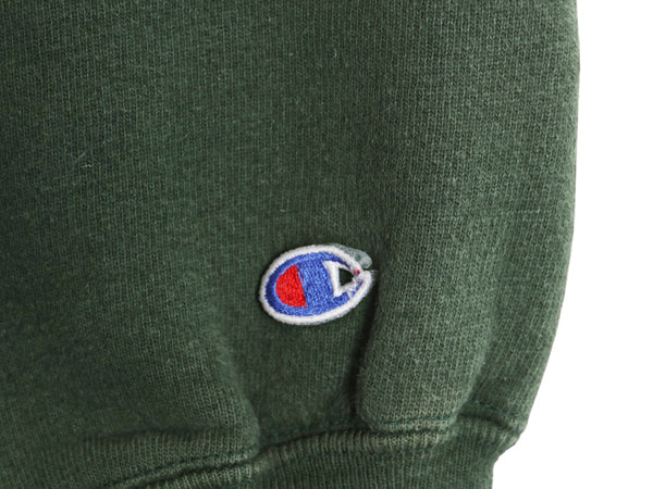 90s USA製 ★ チャンピオン リバースウィーブ 3段 カレッジ プリント スウェット メンズ M 古着 オールド トレーナー 裏起毛 トリコタグ 緑