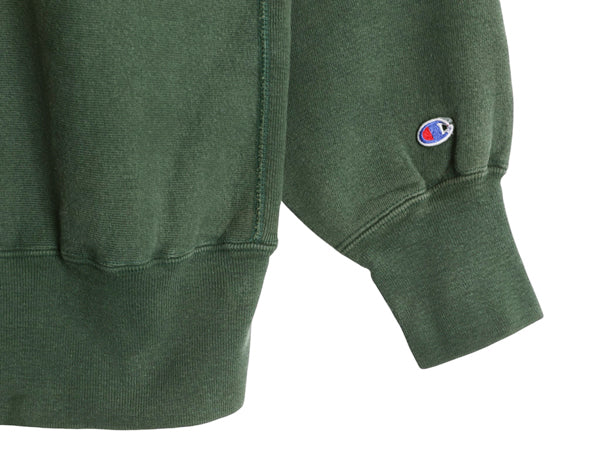 90s USA製 ★ チャンピオン リバースウィーブ 3段 カレッジ プリント スウェット メンズ M 古着 オールド トレーナー 裏起毛 トリコタグ 緑