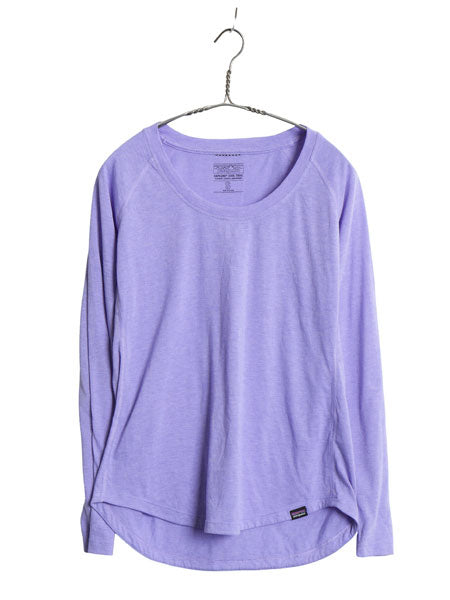 パタゴニア キャプリーン 長袖 Tシャツ レディース S / 19年製 アウトドア ロンT ストレッチ アンダーシャツ カットソー インナー パープル