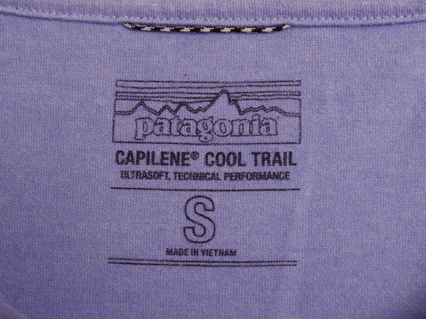 パタゴニア キャプリーン 長袖 Tシャツ レディース S / 19年製 アウトドア ロンT ストレッチ アンダーシャツ カットソー インナー パープル